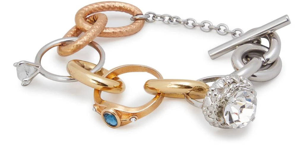Marni Mixed link chain bracelet with jewelled rings 1