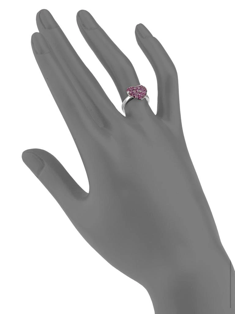 Effy Sterling Silver, Ruby
Sapphire Heart Ring 2