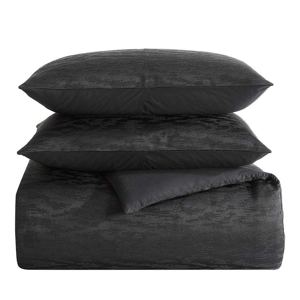 Vera Wang Illusion Textured 3 Piece Duvet Cover Set, King 9