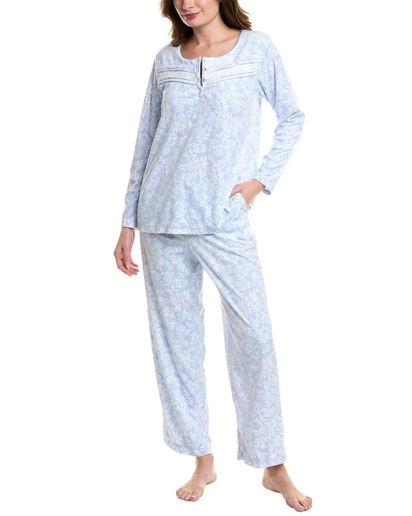 Carole Hochman 2pc Velour Pajama Pant Set 1