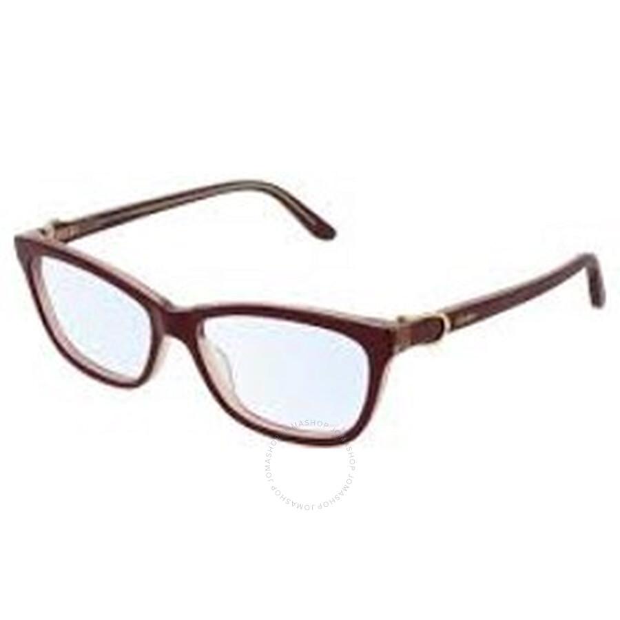 Cartier Demo Cat Eye Ladies Eyeglasses CT0128O 003 53