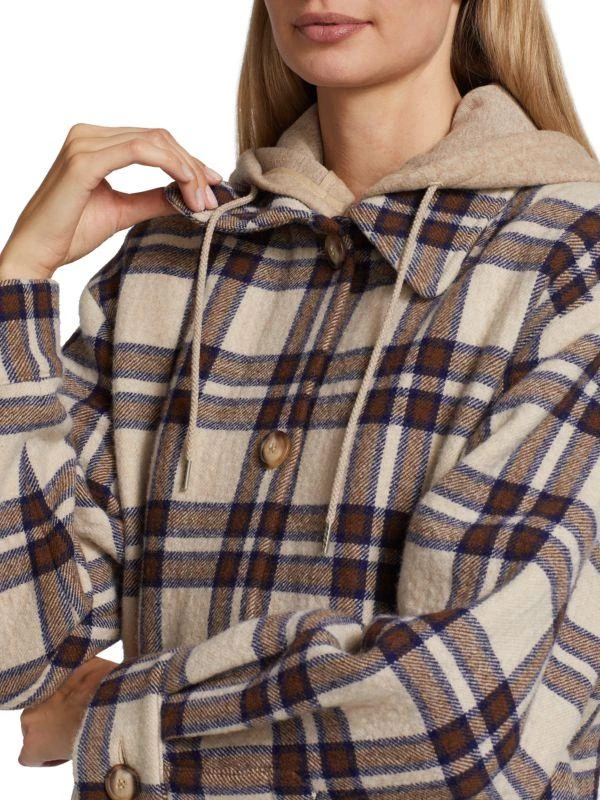 ba&sh Prago Wool-Blend Hooded Shacket 5