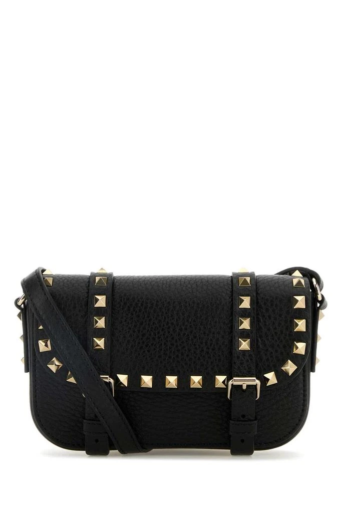 Valentino BLACK LEATHER ROCKSTUD CROSSBODY BAG 1