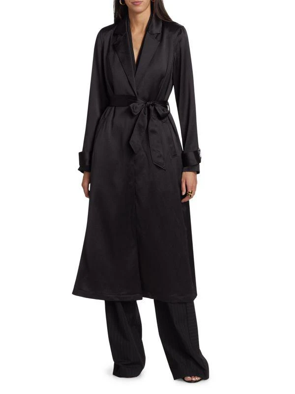 Ramy Brook Alexia Satin Trench Coat 1