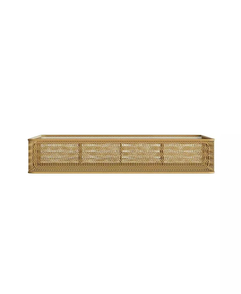 Martha Stewart Ryder Gold-Tone Mesh Metal 6 Compartment Large Desk Drawer Organizer for Accessories and Office Supplies 4