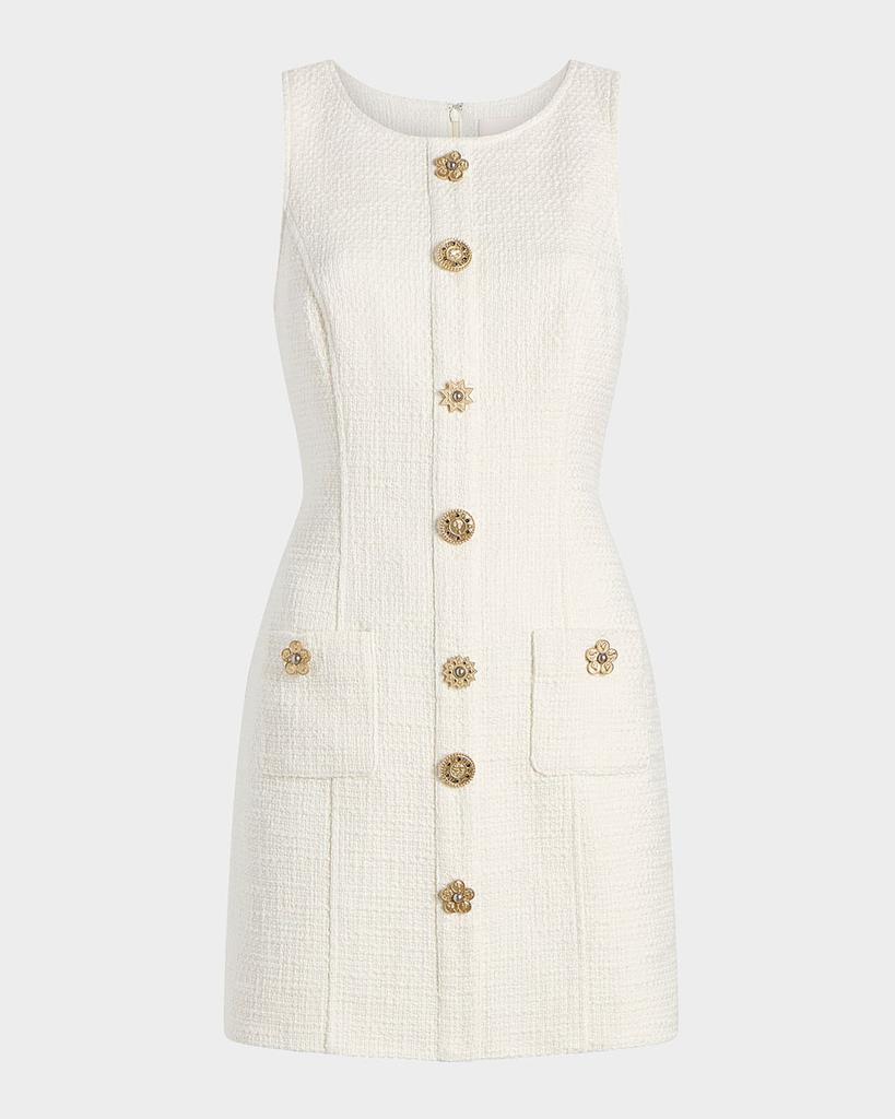 Cinq a Sept Randi Sleeveless Gold Coin Mini Dress