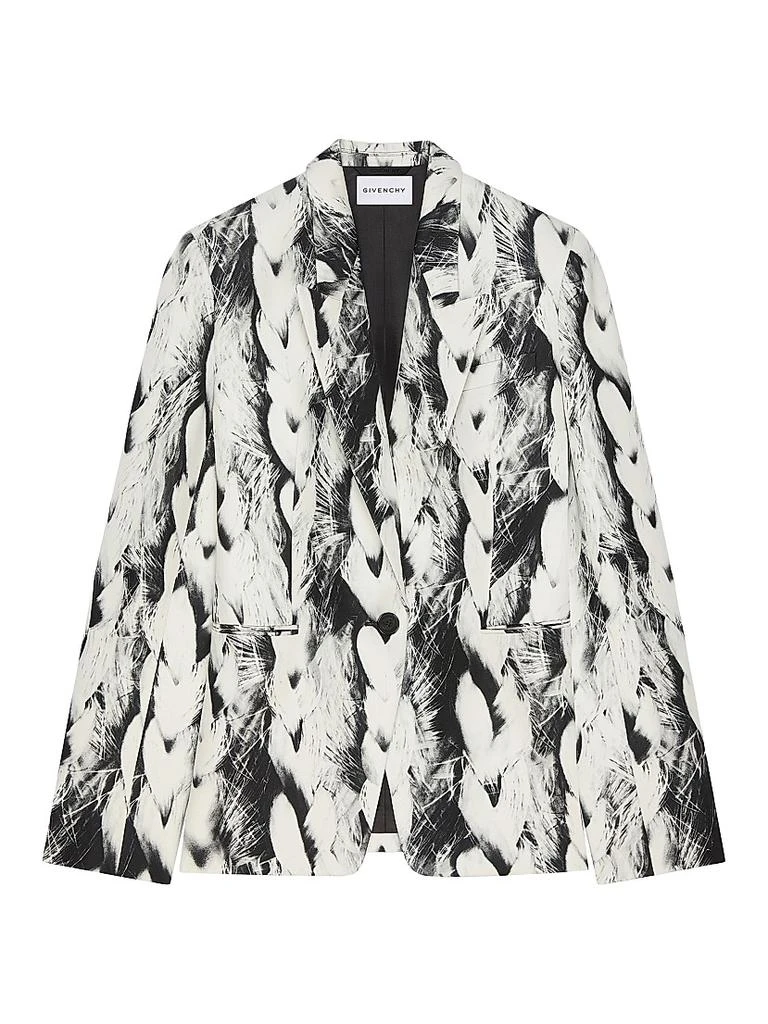 Givenchy Boxy Fit Jacket in Wool with Hair Print 1