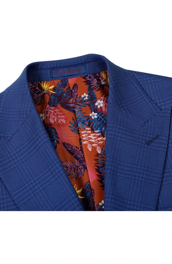 English Laundry Plaid Blue Stretch Mélange Suit 4