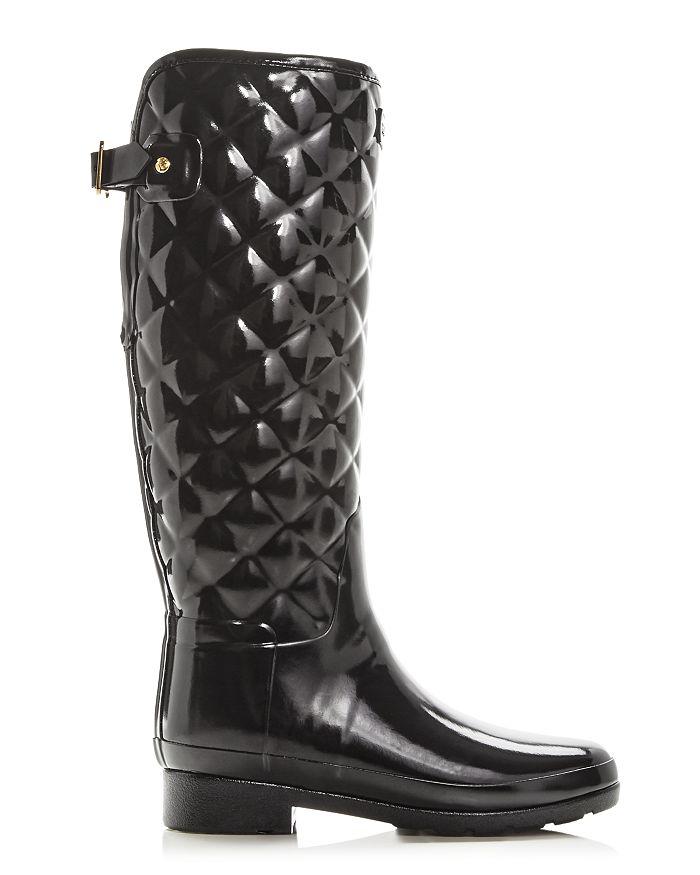 Hunter Women's Refined Gloss Quilted Rain Boots