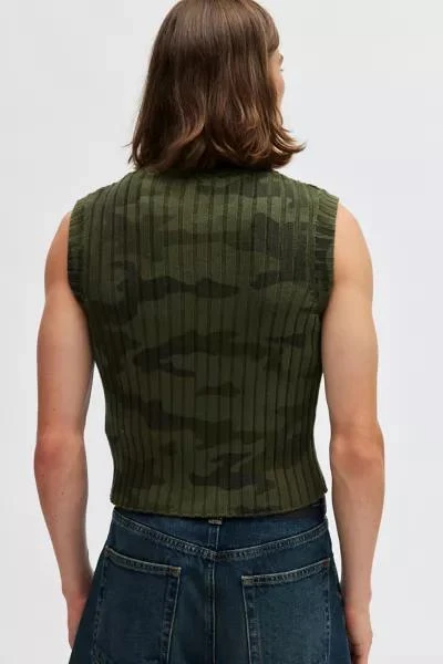 Jaded London Jaded London Camo Polar Knit Vest 3