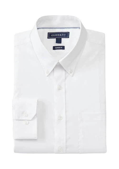 Crown & Ivy™ Ivy Button Down Pinpoint Dress Shirt 1