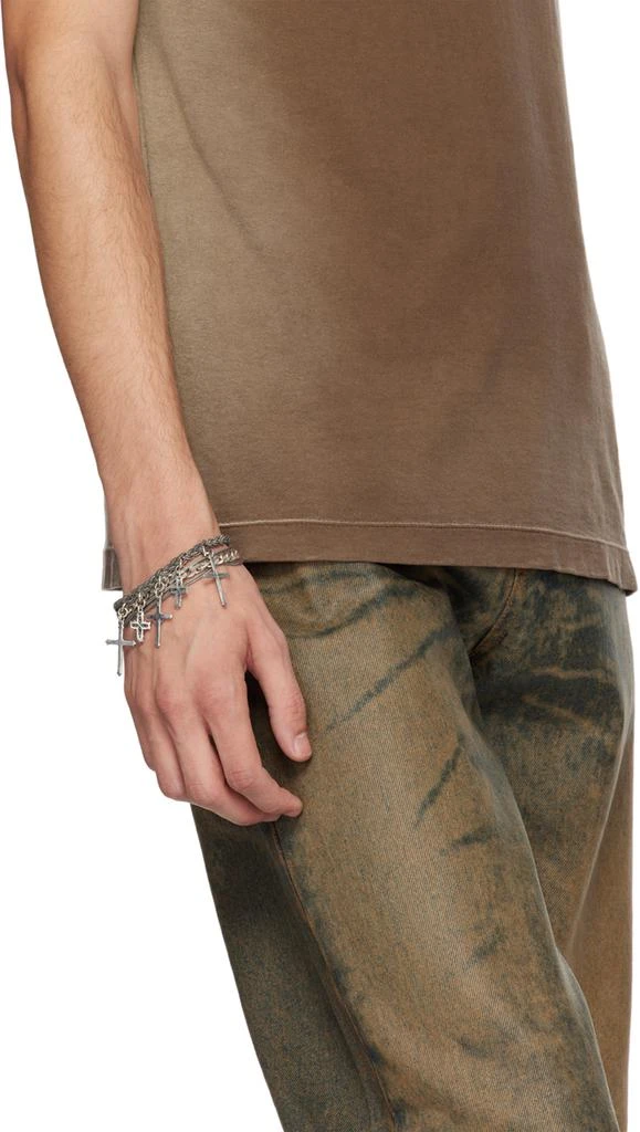Emanuele Bicocchi Silver Cross Charm Bracelet 3