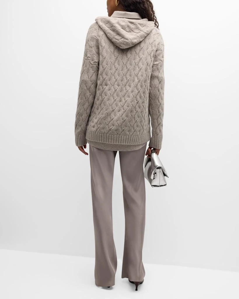 TSE Cashmere Cashmere Cable-Knit Hoodie 3