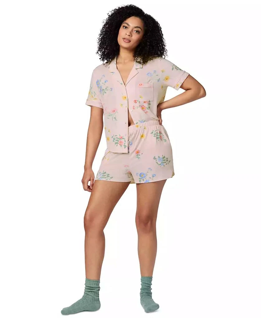 GAP GapBody Women's Notched-Collar Short Pajama Set 1