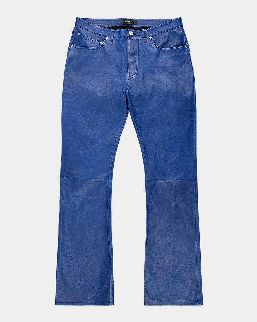 PURPLE Men's Relaxed Leather Pants 1
