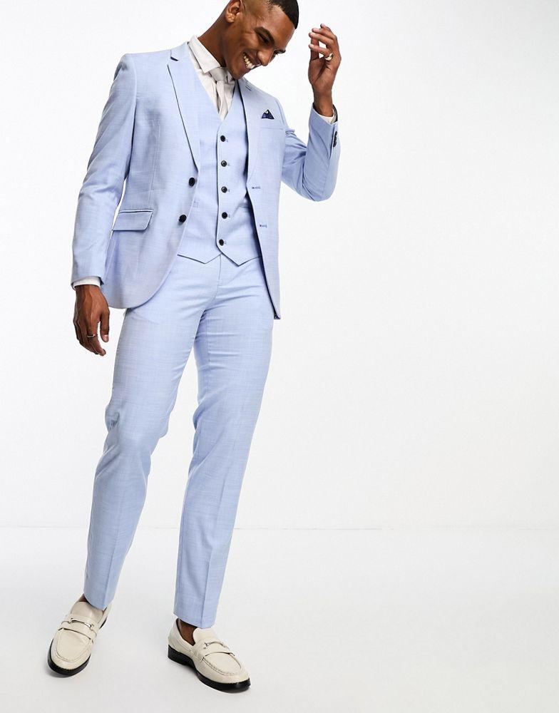 Ben Sherman Ben Sherman slim fit suit trousers in light blue