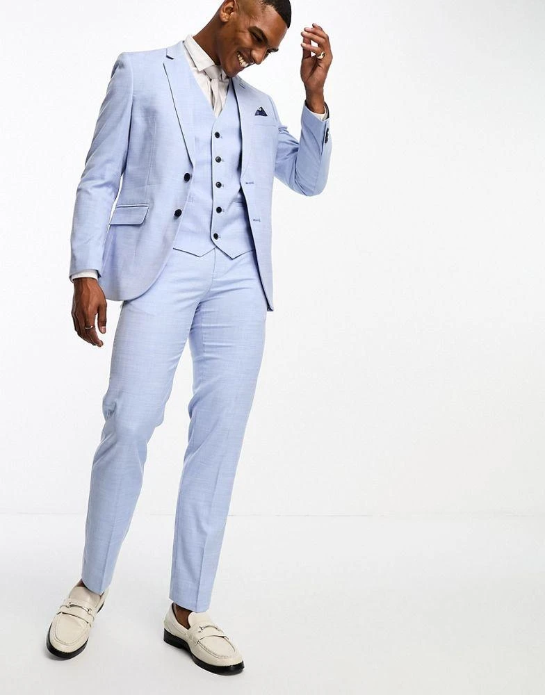 Ben Sherman Ben Sherman slim fit suit trousers in light blue 1