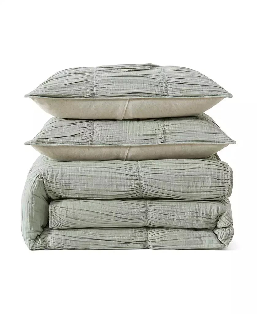DKNY Pure Ruched Gauze 3-Pc. Duvet Cover Set 5