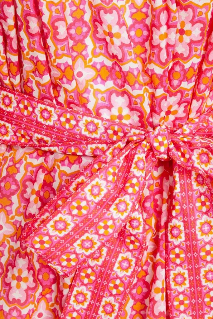 REBECCA VALLANCE Serafino printed cotton-voile mini dress 4