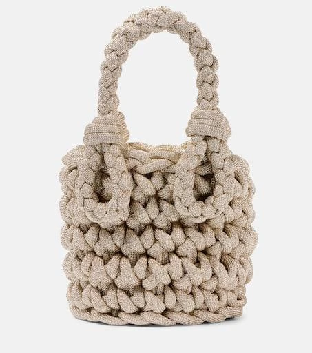 JOHANNA ORTIZ Mini lamé woven bucket bag 1