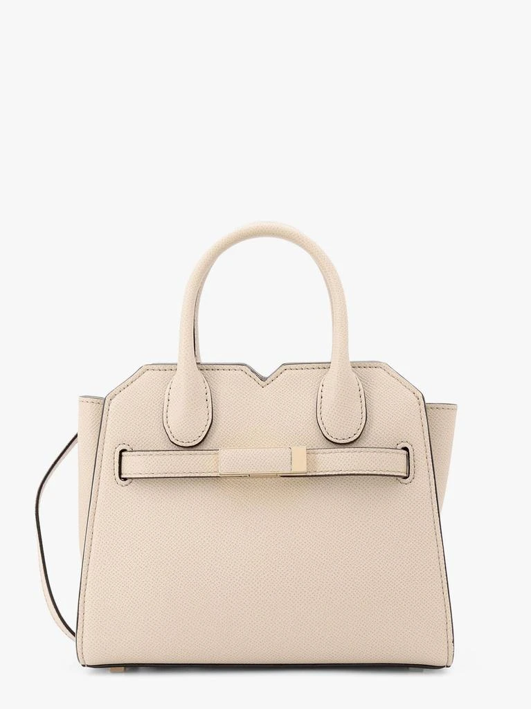 VALEXTRA Leather handbag with frontal walker and strap 1