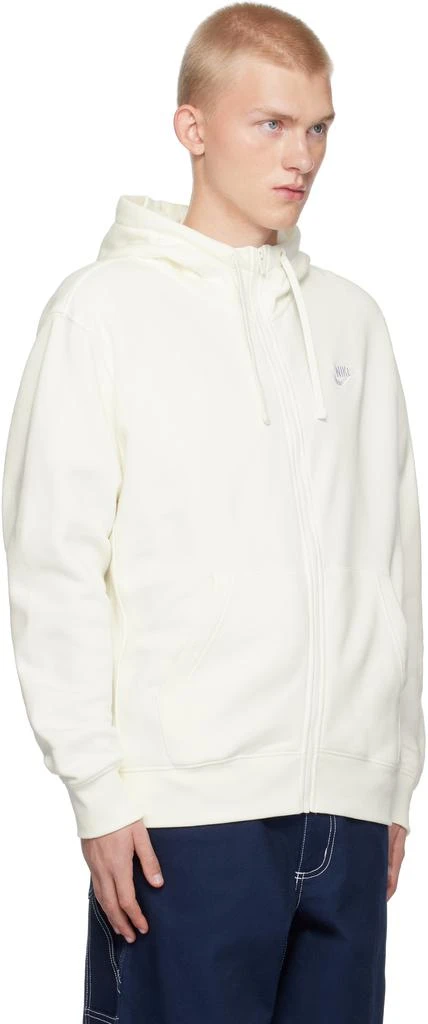 NIKE White Sportswear Club Fleece Hoodie 2