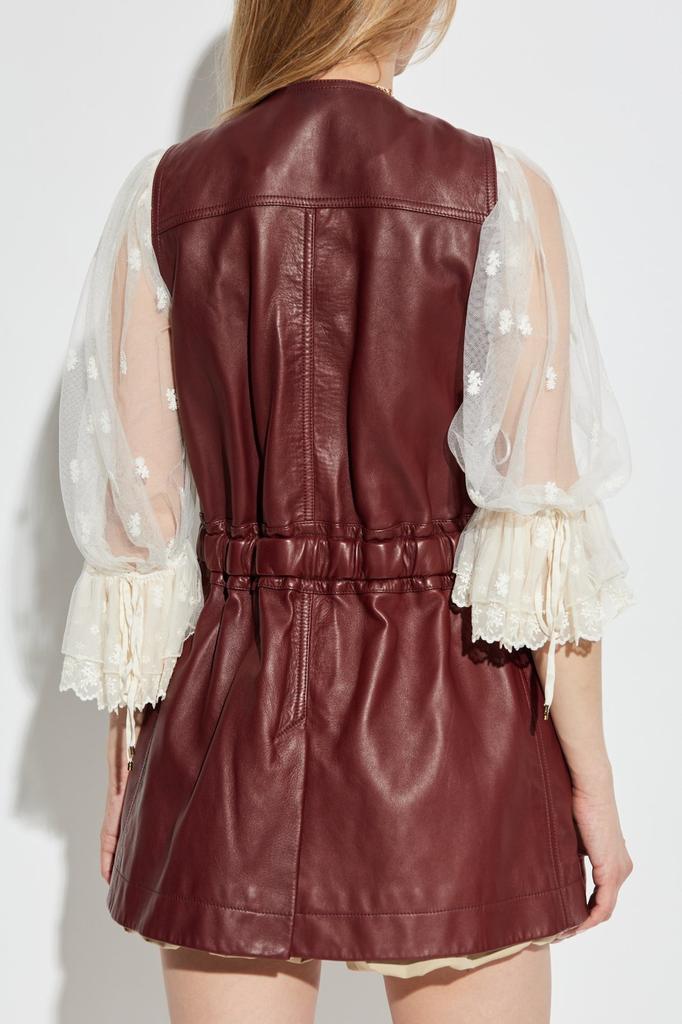 レザージャケット・コート Chloe Utilitarian Vest In Leather Chloé Utilitarian Vest in Soft Leather in Black | Chloé CI