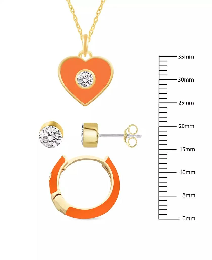 Macy's Crystal Enamel Necklace and Earring Set, 3-Piece 2