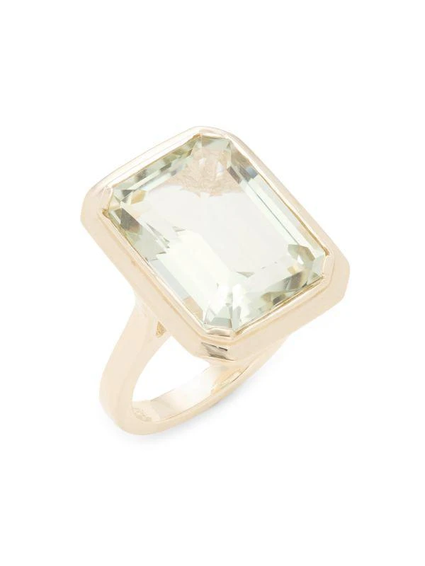 Effy 14K Yellow Gold & Green Amethyst Ring 1