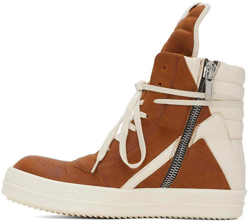 Rick Owens Orange & Off-White Geobasket Sneakers 3