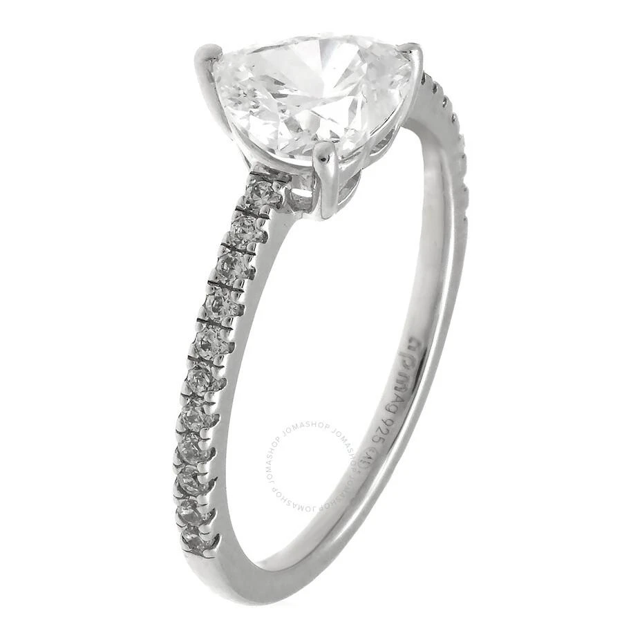 apm Monaco Heart Pave Sterling Silver Ring 2