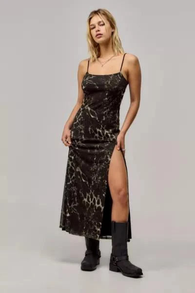 Urban Outfitters UO Leopard Camo Mesh Maxi Dress 1