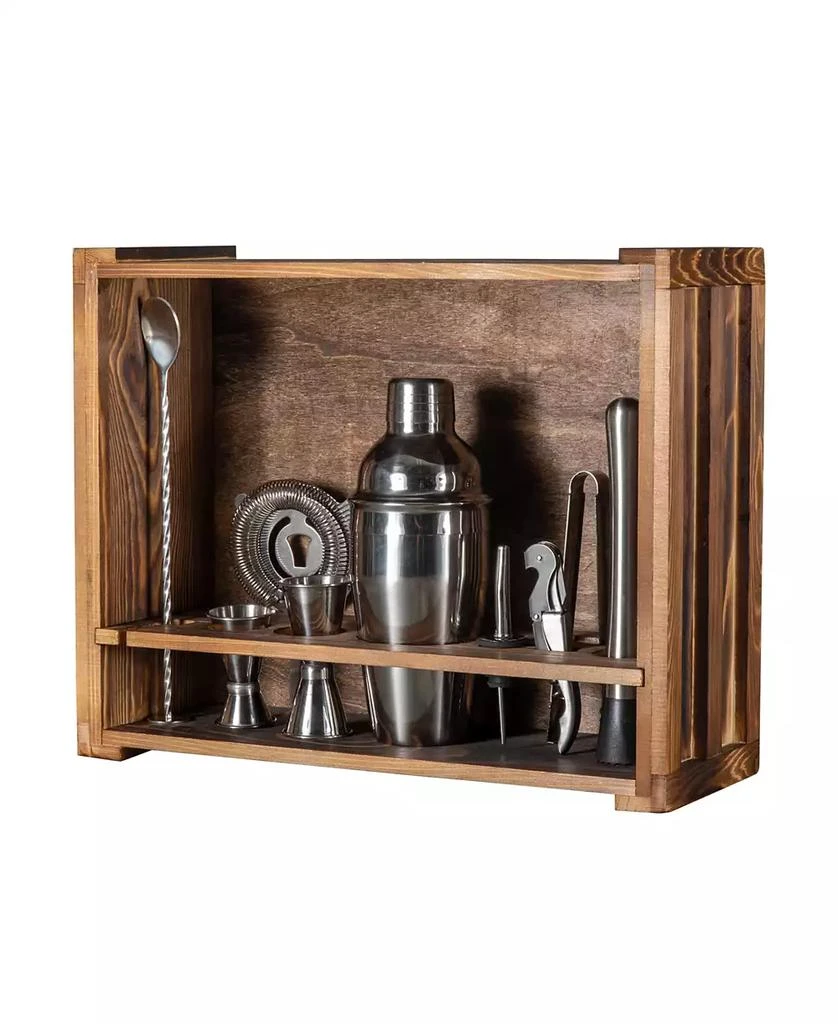 Legacy Fired Pine Wood Bar Tool 10 Piece Set 2