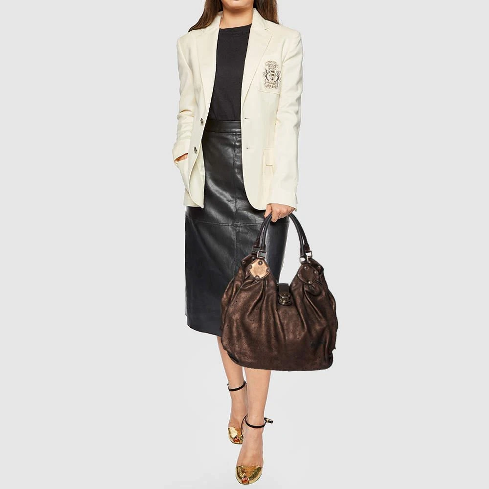 Louis Vuitton Louis Vuitton Bronze Monogram Mahina Leather L Bag 2