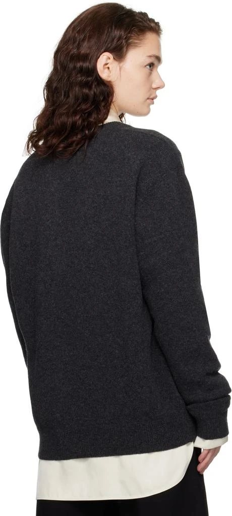 Lemaire Gray Deep V-Neck Sweater 3