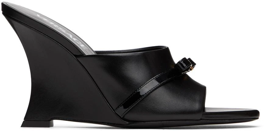 Black Gianni Ribbon Wedge Mules – On Sale Now with Up to 70% Off