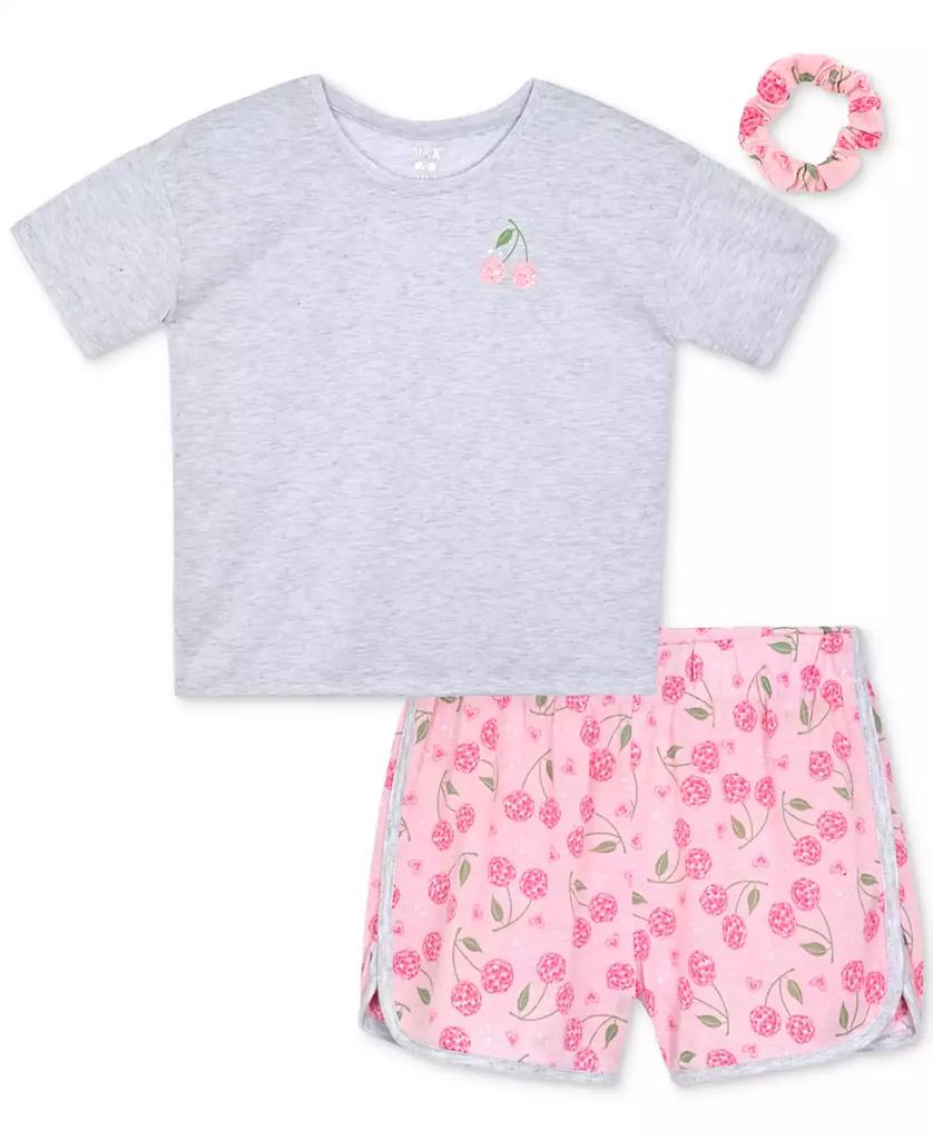 Max & Olivia Big Girls Cherry Print Dolphin Short Pajama Set