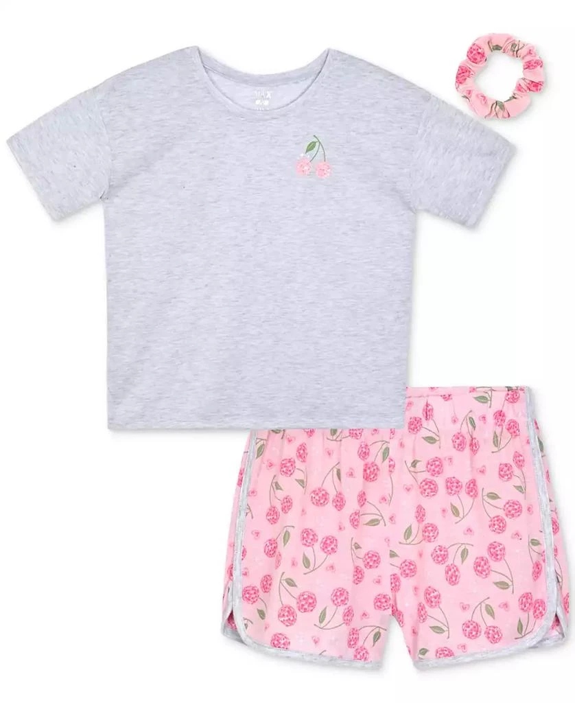 Max & Olivia Big Girls Cherry Print Dolphin Short Pajama Set 1