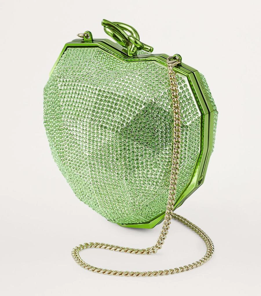 Jimmy Choo Crystal-Embellished Heart Clutch Bag 5