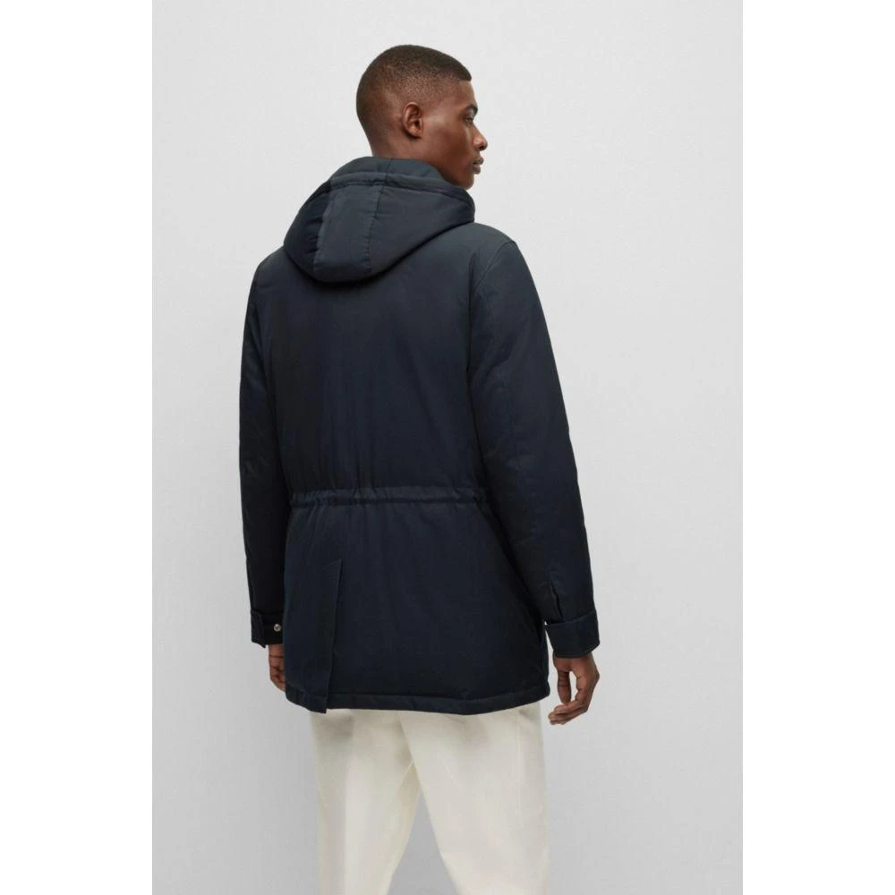 Hugo Boss Down-filled hooded jacket with logo patch 4
