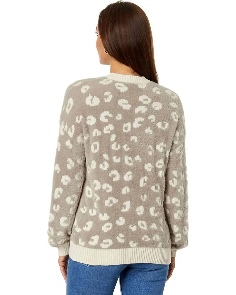 Splendid Fuzzy Leopard Sweater In Camel 2