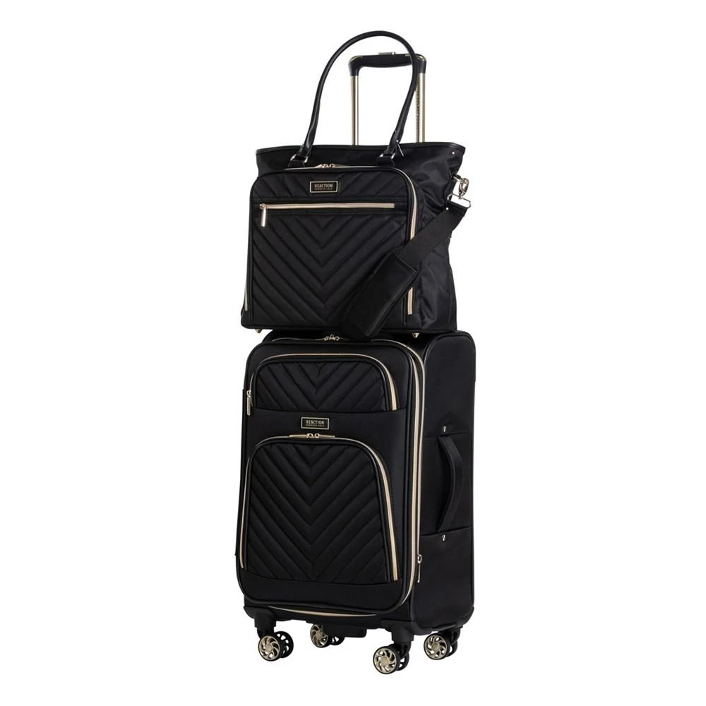 Kenneth Cole Reaction Chelsea Softside Chevron Expandable 2pc 20" Carry-On Luggage + Matching 15" Laptop Tote Set 2