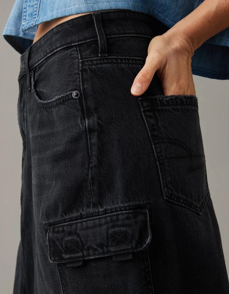 AE AE Low-Rise Denim Cargo Maxi Skirt 5