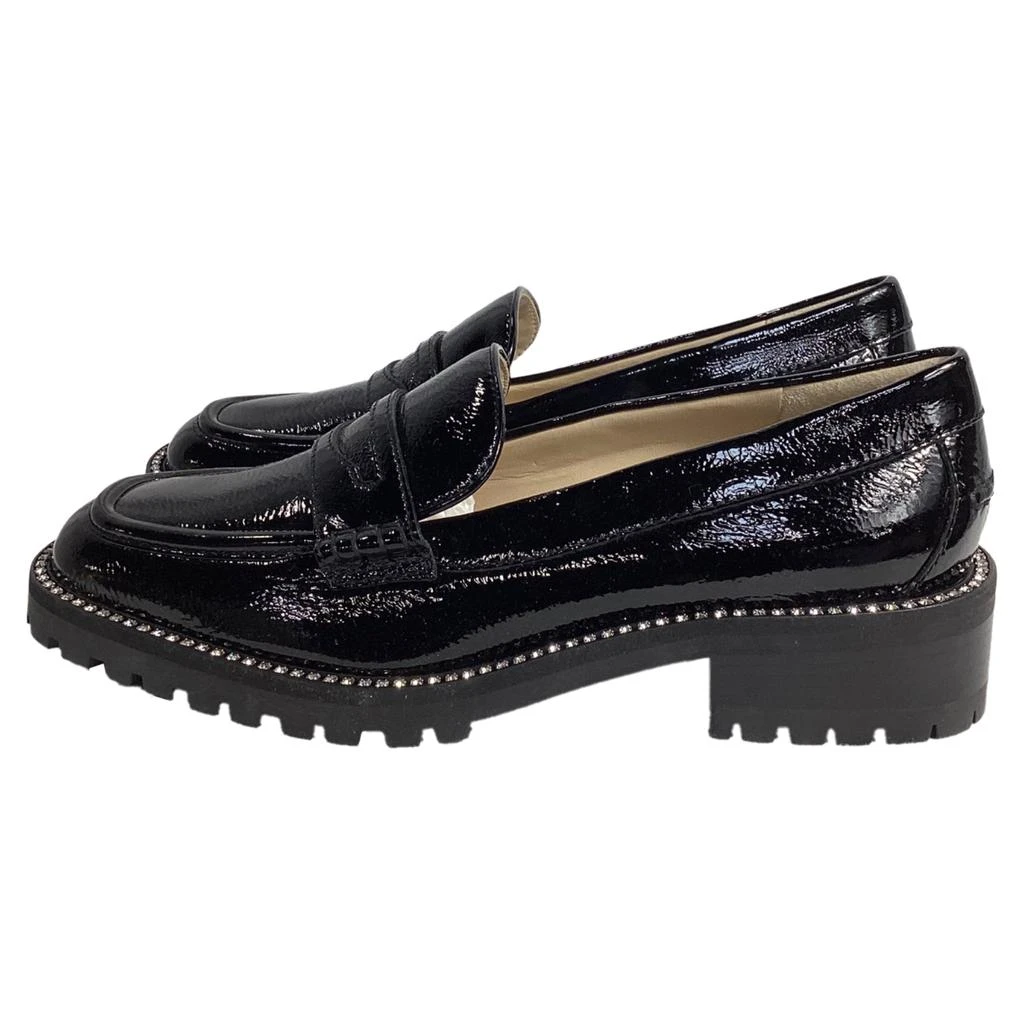 Jimmy Choo Deanna Crystal-Embellished Loafers in Black Patent Leather 4
