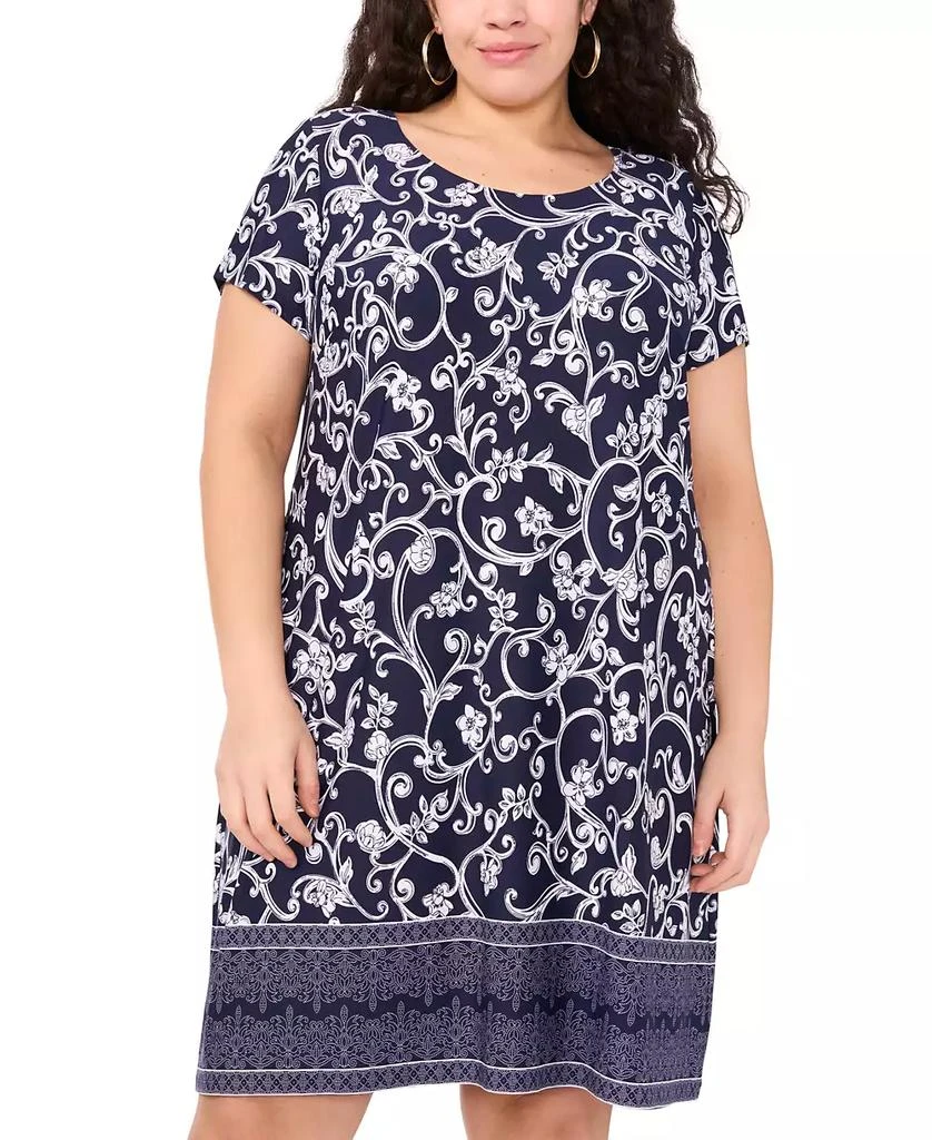 MSK Plus Size Printed Shift Dress 3