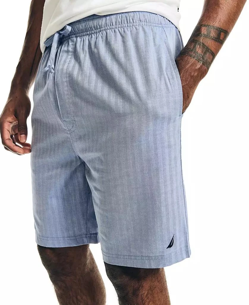 Nautica Men's Sleepwear, Blue Herringbone Short 3