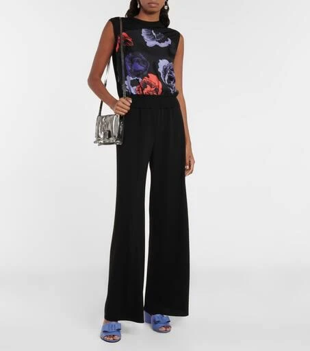 Salvatore Ferragamo Floral wool and silk top 2