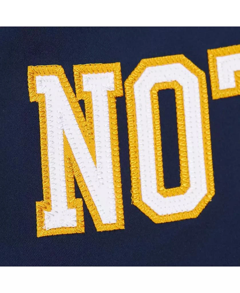 Mitchell & Ness Men's Navy Notre Dame Fighting Irish Lightweight Current Logo Satin Full-Snap Jacket 3