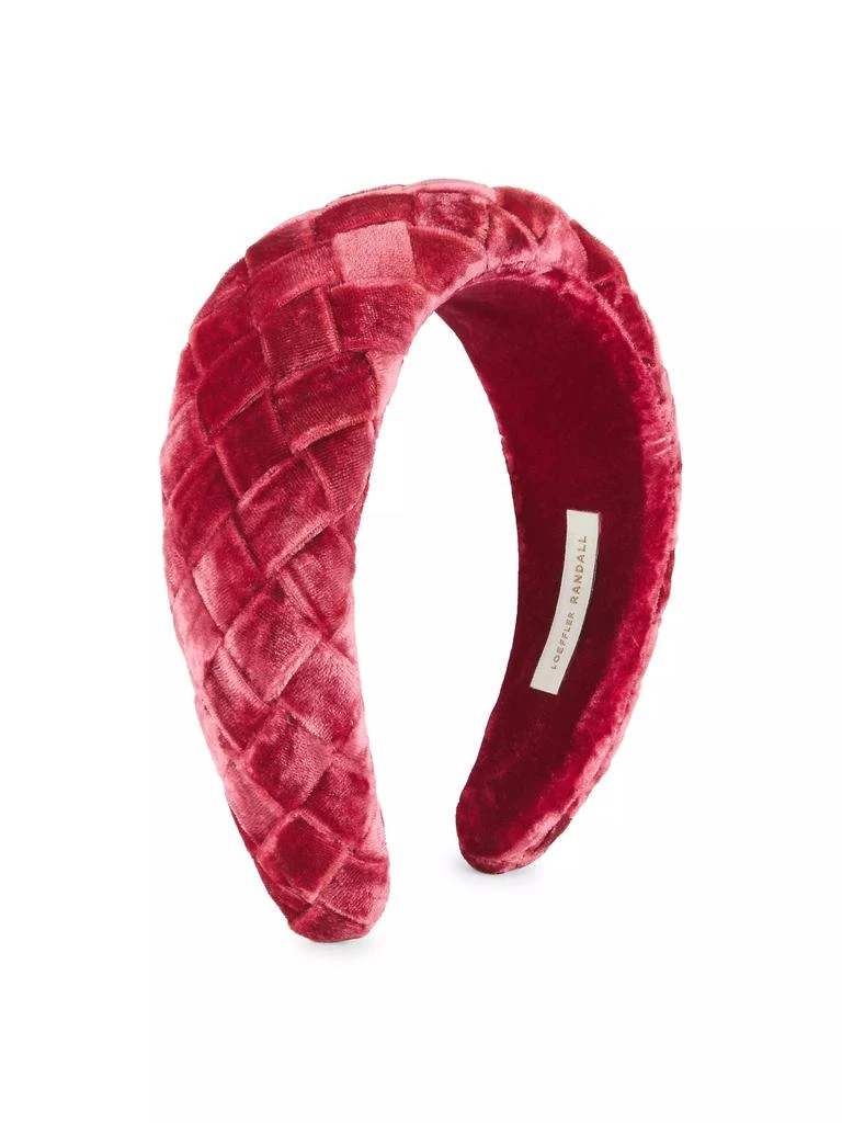 Loeffler Randall Marina Braided Velvet Headband 1