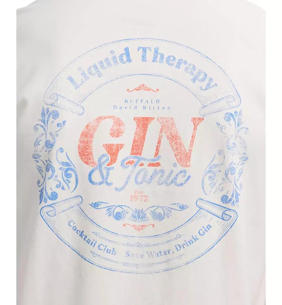 BUFFALO David Bitton Men's Torpoint Short Sleeve Crewneck Gin & Tonic Graphic T-Shirt 5